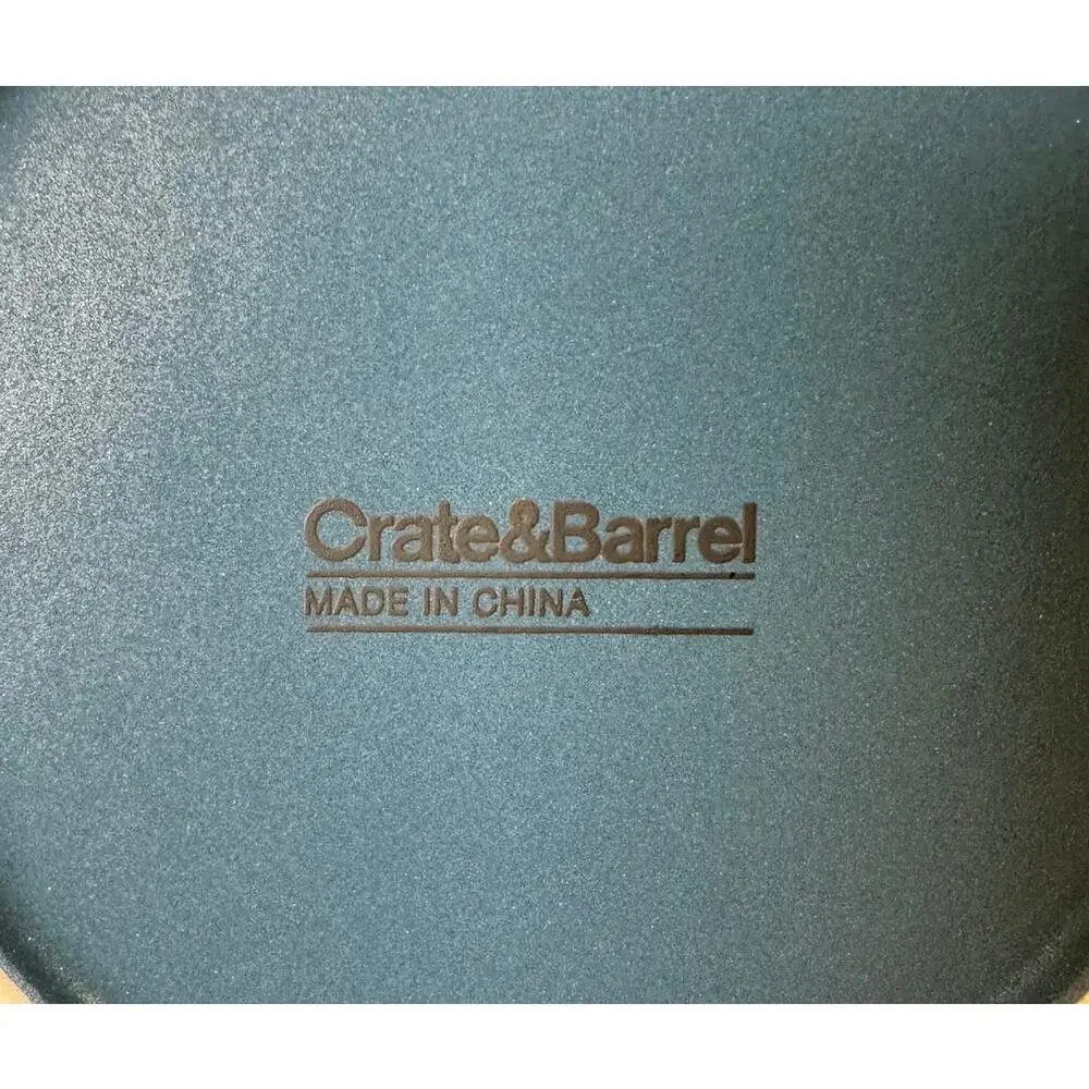 Crate & Barrel Stoneware Vista Matte Blue Dinner Plates 10 3/4